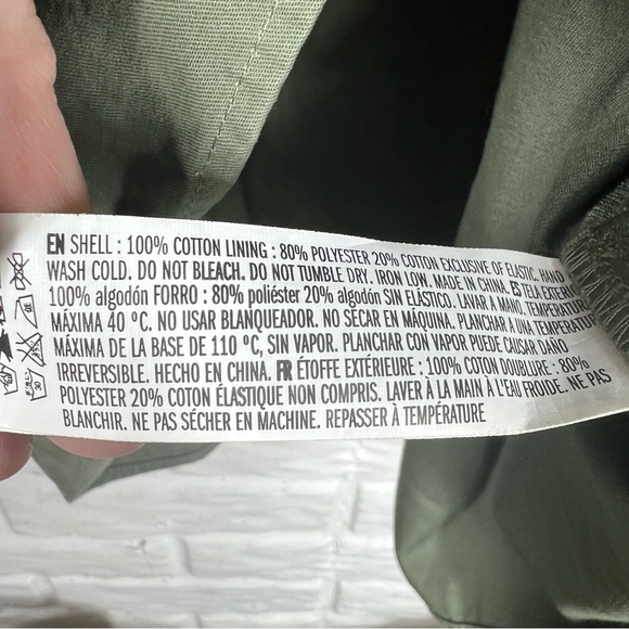 ENGLISH FACTORY Green Mini Dress Assymetrical Ruffle Size Medium - Picture 7 of 7